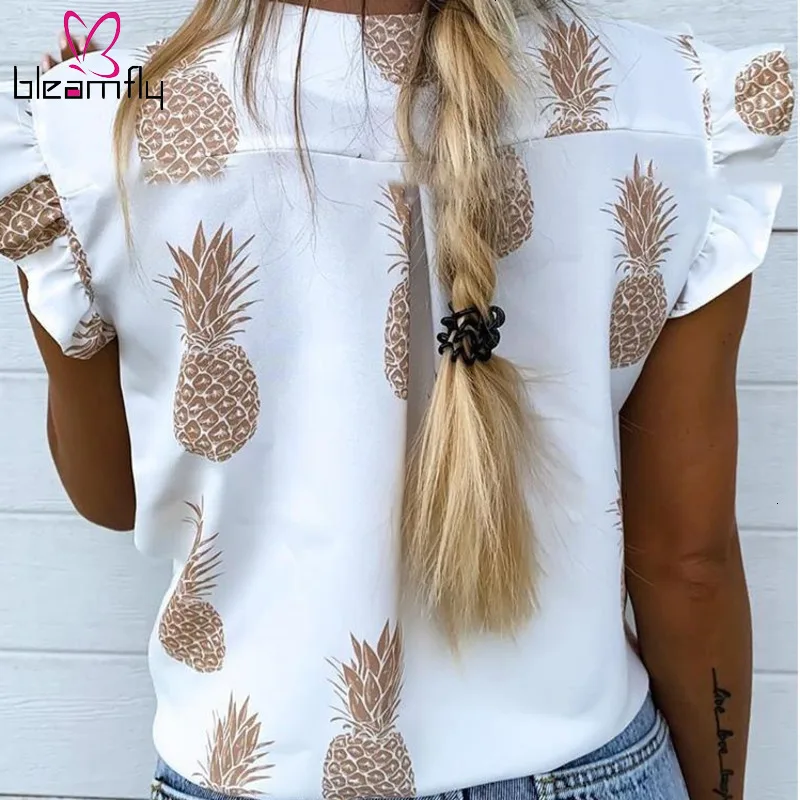 Лето 2019 женский элегантный топ для отдыха Женская милая рубашка девочек с