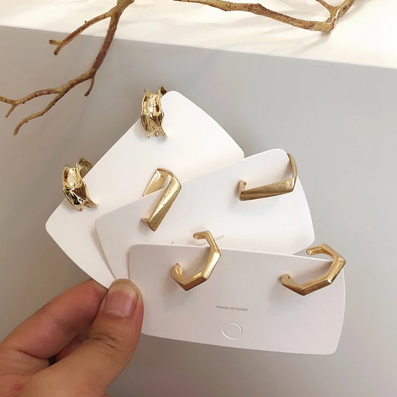 Женские витые металлические серьги корейский стиль холодный ветер аксессуары