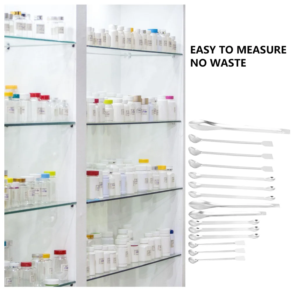 

15Pcs Stainless Steel Sampling Spoons Sampling Measuring Scoops Medicine Spoons