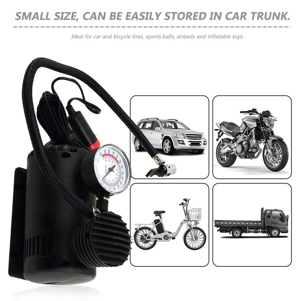 Портативный мини-воздушный компрессор электрический насос для нагнетания шин 12