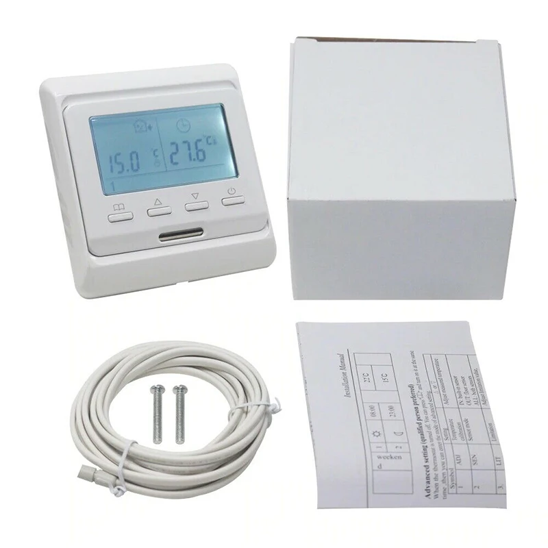 

1Set Digital Underfloor Heating Thermostat Temperature Controllers Programmable Family Intelligence System