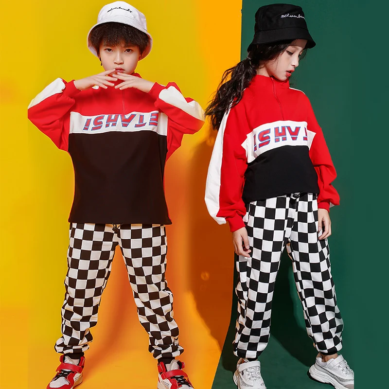 Детская танцевальная одежда в стиле хип-хоп для девочек джазовых танцев костюмы