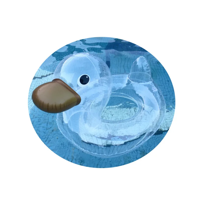 

Children's transparent duck swimming ring FloatiesPool floats Inflatable ring floating swimming pool swimming ring floating seat
