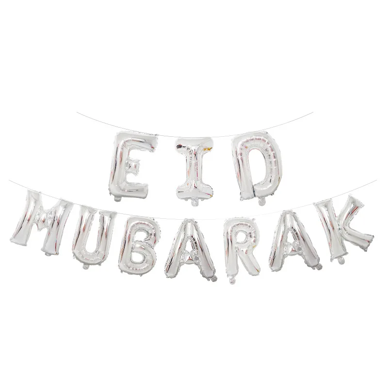 

Eid Mubarak Ramadan Letter Foil Balloons Ramadan Kareem Eid Decorations Banner Star Moon Helium Globos Party Supplies