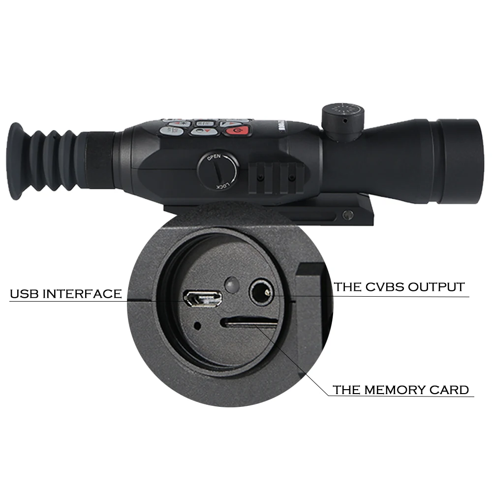 HD Infrared Digital Night Vision Sight Zoom Monoculars Night Ranging Riflescope Aiming Device for Hunting Scope Video Recording