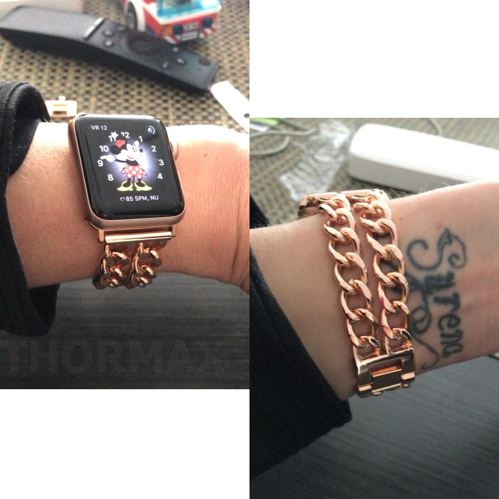 Для Apple Watch 5 4 40 мм 44 мм браслет из нержавеющей стали ремешок роскошный ремешок для iwatch серии 5 4 3 38 мм 42 мм розовое золото