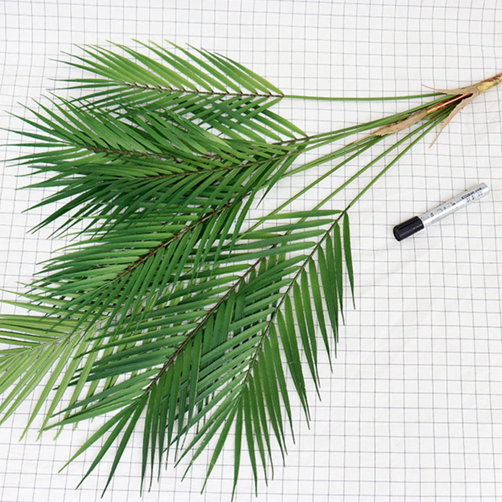 

Simulation Green Plastic Artificial Palm Green Leaf Plants Fake Plant Garden Party Wedding Decor Accessories