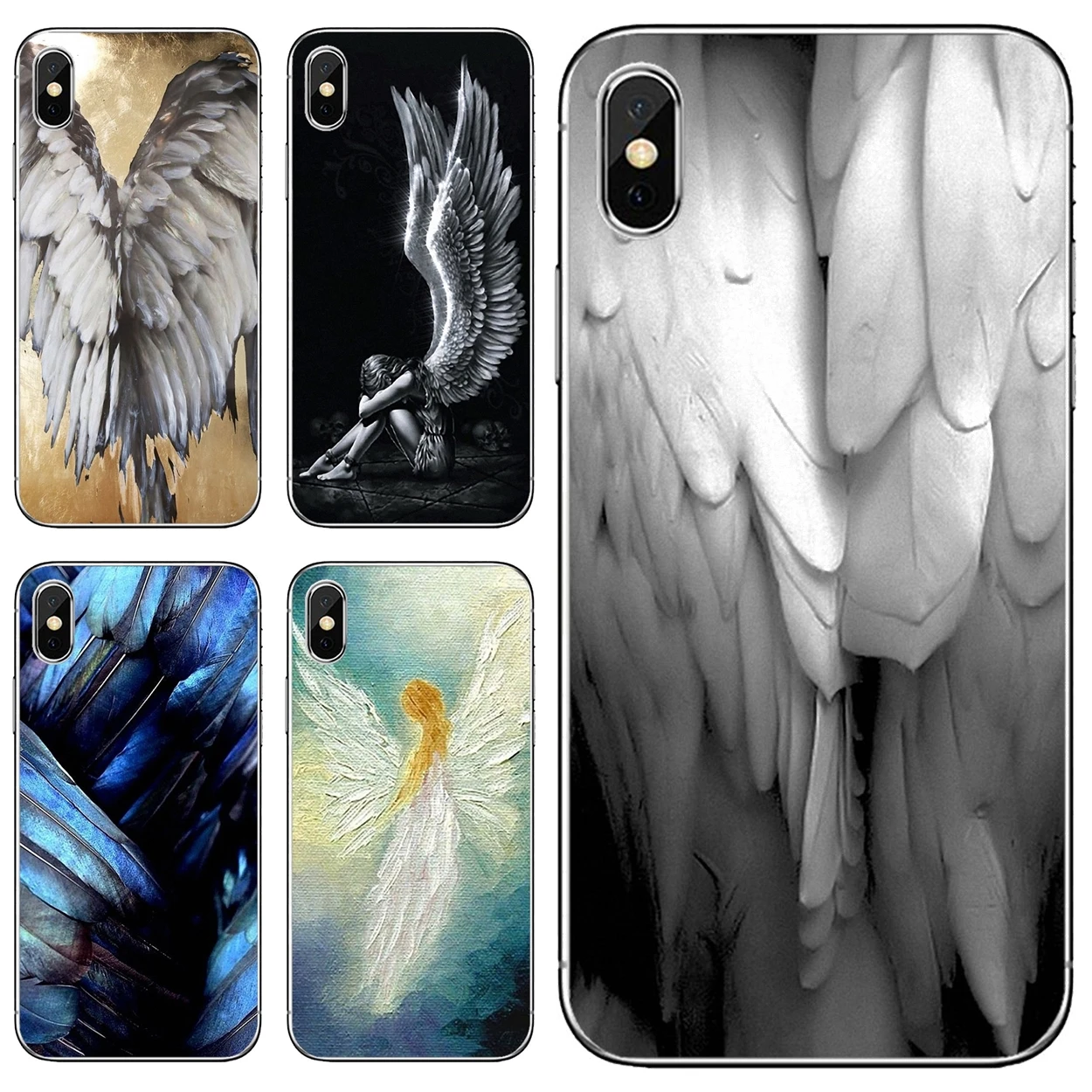 

Cell Phone Case Cover For Apple iPhone 10 11 12 Pro Mini 4S 5S SE 5C 6 6S 7 8 X XR XS Plus Max 2020 angel-wings