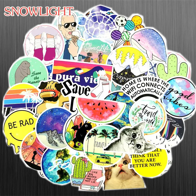 10/50 pcs/pack Vsco Stickers Things Cartoon Cool Pink Girl Stickers For Laptop Fridge Phone Skateboard Suitcase Sticker