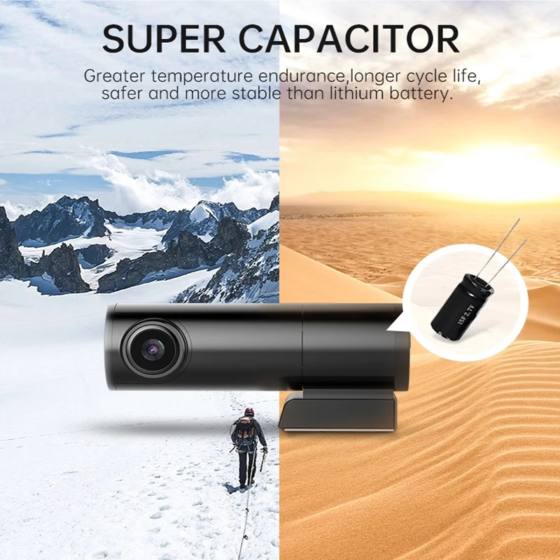 Мини видеорегистратор OLOPKY скрытый QHD Android 2K встроенный Wi Fi GPS 24 часа парковки 1440P