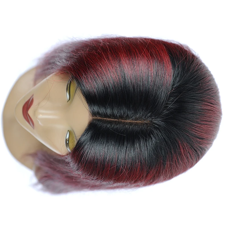 Pinshair парики из натуральных волос на кружеве 4*4, 1B99J, Бургундия, блонд, Омбре, перуанские прямые волосы, парики для черных женщин, не Реми