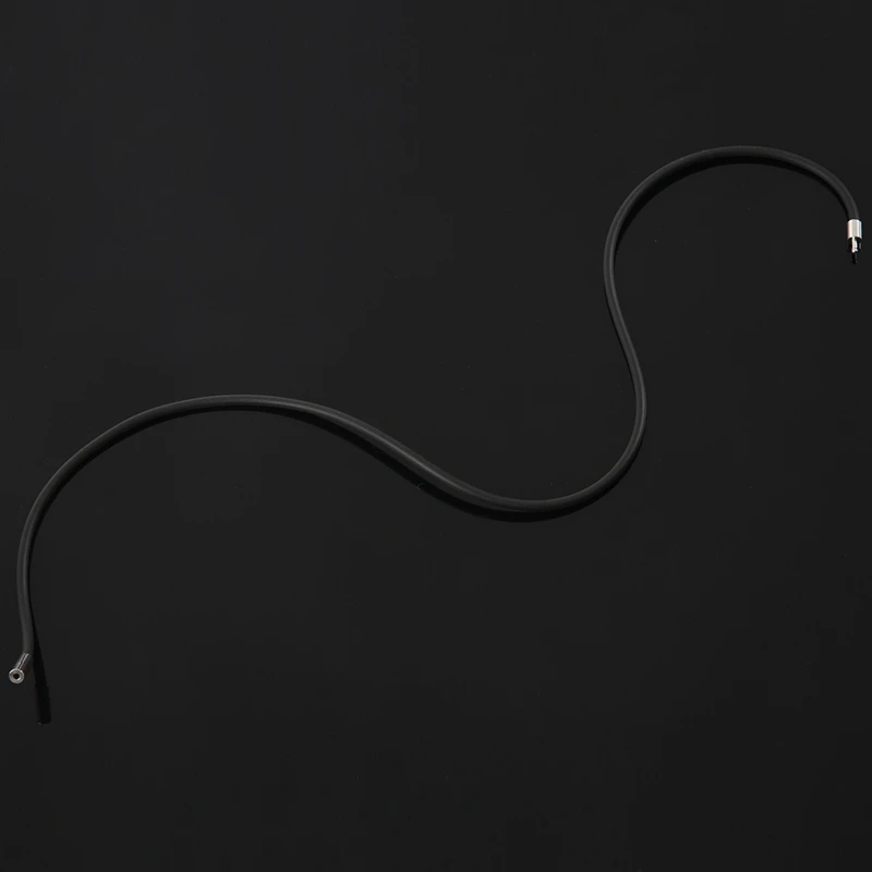 3 мм Шнур в резиновом черном ожерелье с застежкой из нержавеющей стали 16