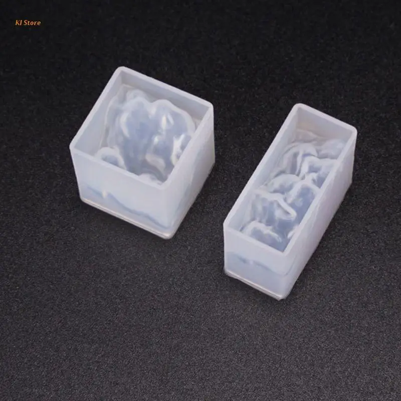 

J78F Double-sided Mountain Mold UV Crystal Epoxy DIY Handmade High Mirror Silicone Pendant Molds Jewelry Making Crafts