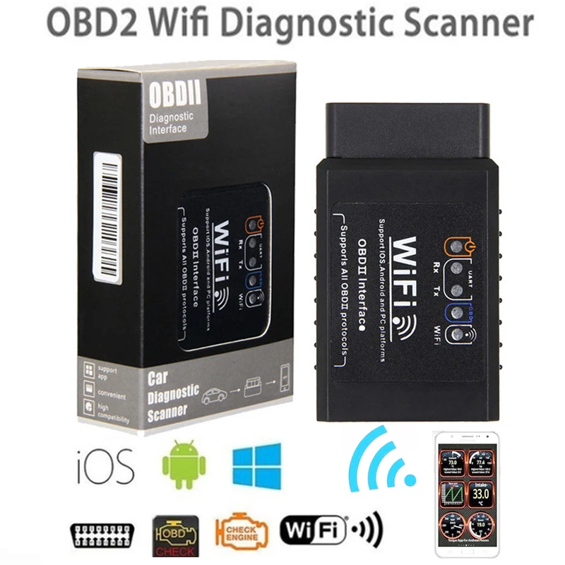 

For Android/IOS ELM327 V1.5 WIFI OBD2 Scanner ELM 327 V 1 5 wifi OBD 2 OBD2 Car Auto Diagnostic Tool ODB2 OBDII Code Reader 4.7