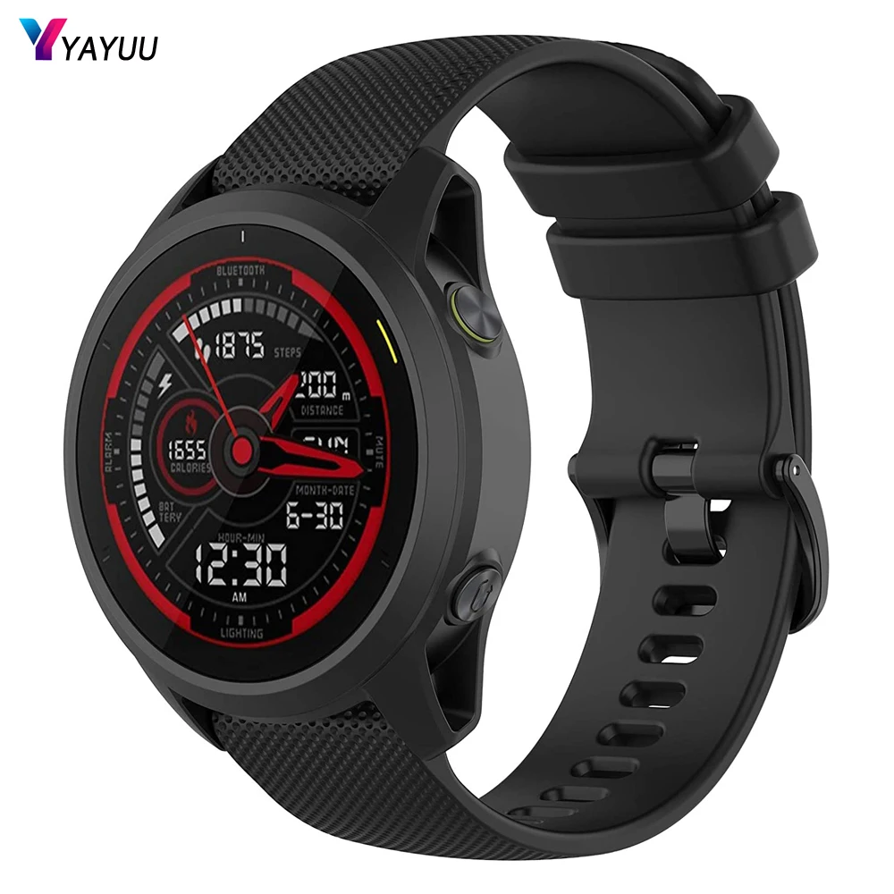 

Резиновый ремешок YAYUU для наручных часов Garmin Forerunner 745, сменный силиконовый спортивный ремешок для браслета Garmin Forerunner 745