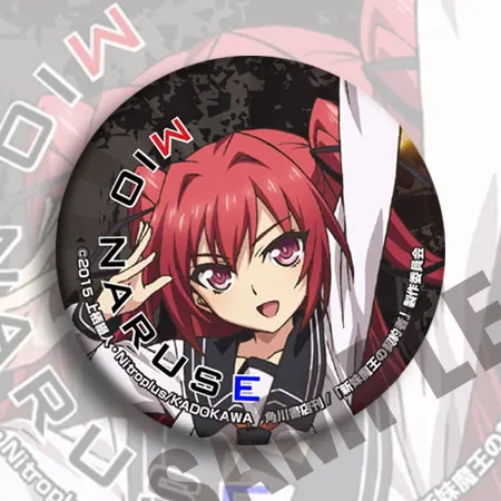 

4pcs/1lot Anime The Testament of Sister New Devil Mio Naruse m Figure 5022 Badges Round Brooch Pin Gifts Kids Toy
