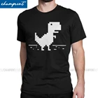 Мужская футболка Chrome T-rex, забавная футболка с динозавром, компьютером в автономном режиме, компьютерным программистом, классные футболки, футболка с круглым вырезом, Новое поступление, одежда