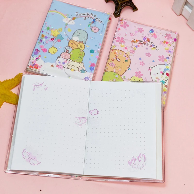 

Student Quicksand Hand Ledger Net Celebrity Oiled Plastic Sleeve Notebook Portable Diary Notepad
