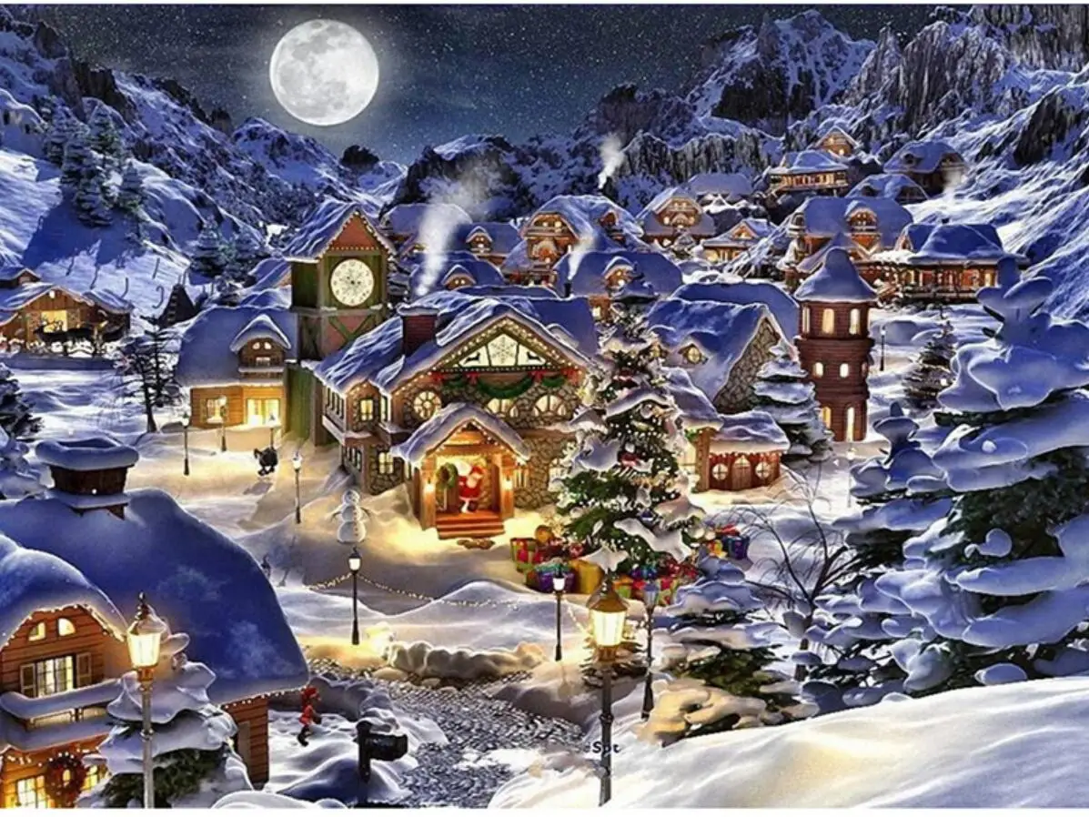 

Алмазная живопись, полноразмерная/круглая картина со сверлом, снегом, пейзажем, луной, 5D алмазная живопись, вышивка крестиком, мозаика, хрус...