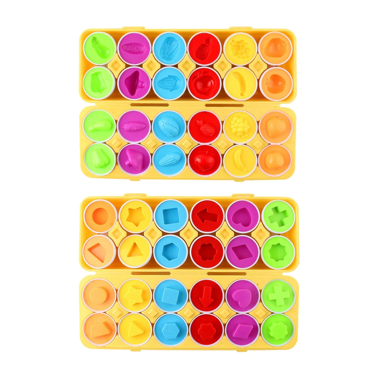

Count & Match Educational Egg Shape Toy Color Shape Recogtion Egg Puzzle