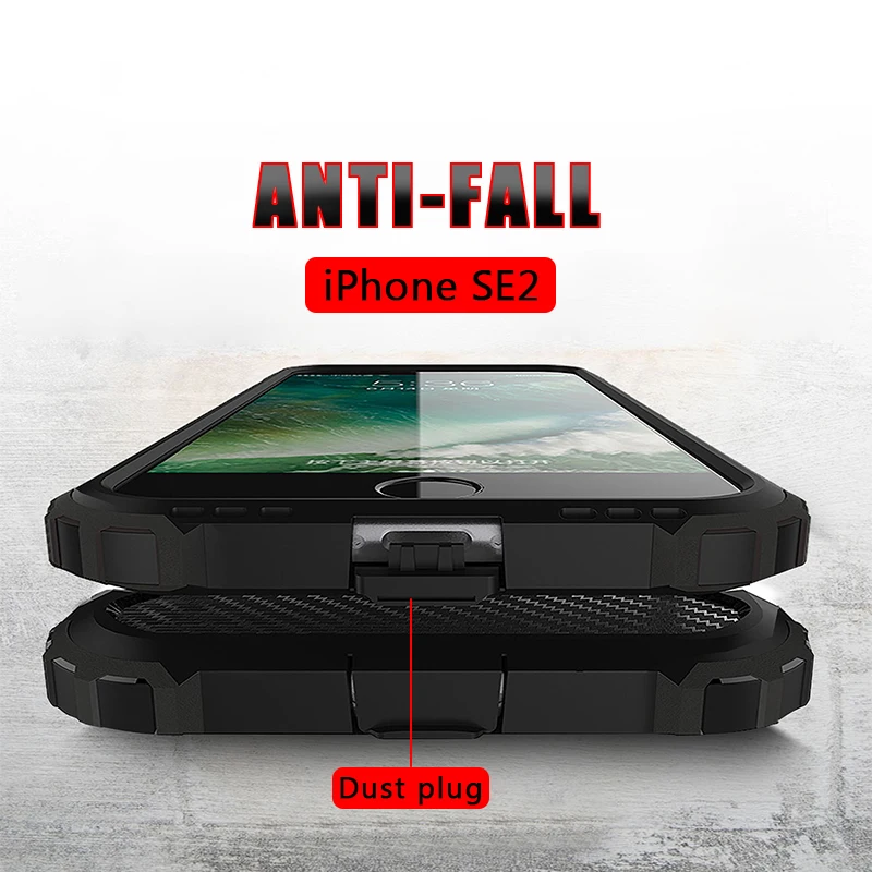 Бронированные Чехлы для Iphone SE 2020 6 6S 7 8 9 11 X XR XS Max чехол-бампер Pro полная защита