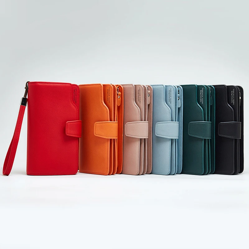 

Wallet Women Leather Wallet Female Leisure Purse 3Fold Best Quality Women Long Coin Purse Many Card Wallets Carteira Feminina