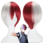 Мой герой Академия дневной свет косплей парик белый и красный короткий парик Boku no Hiro Akademia Искусственные парики + шапочка для парика