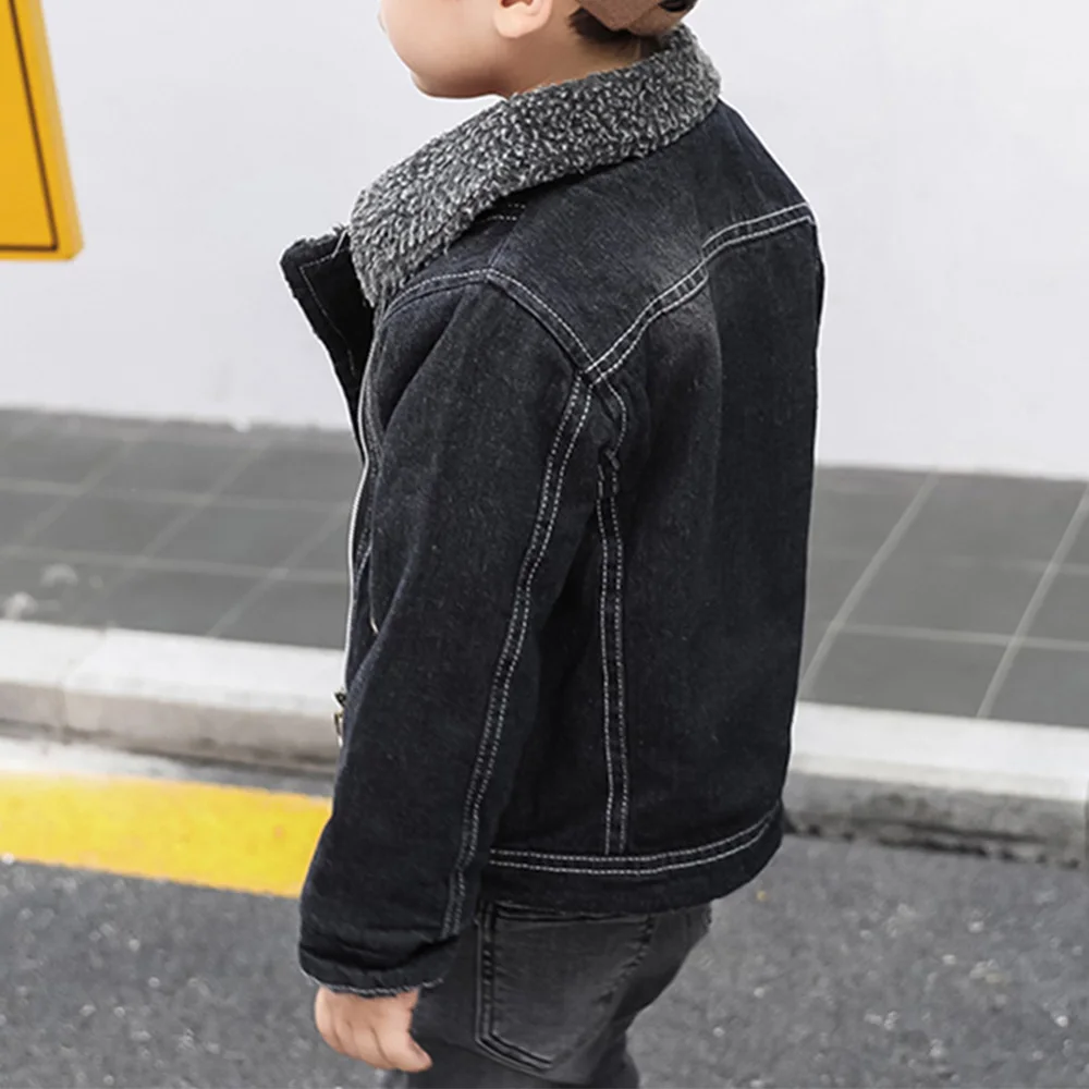 Байкерская куртка из овечьей шерсти для мальчиков и девочек байкерская