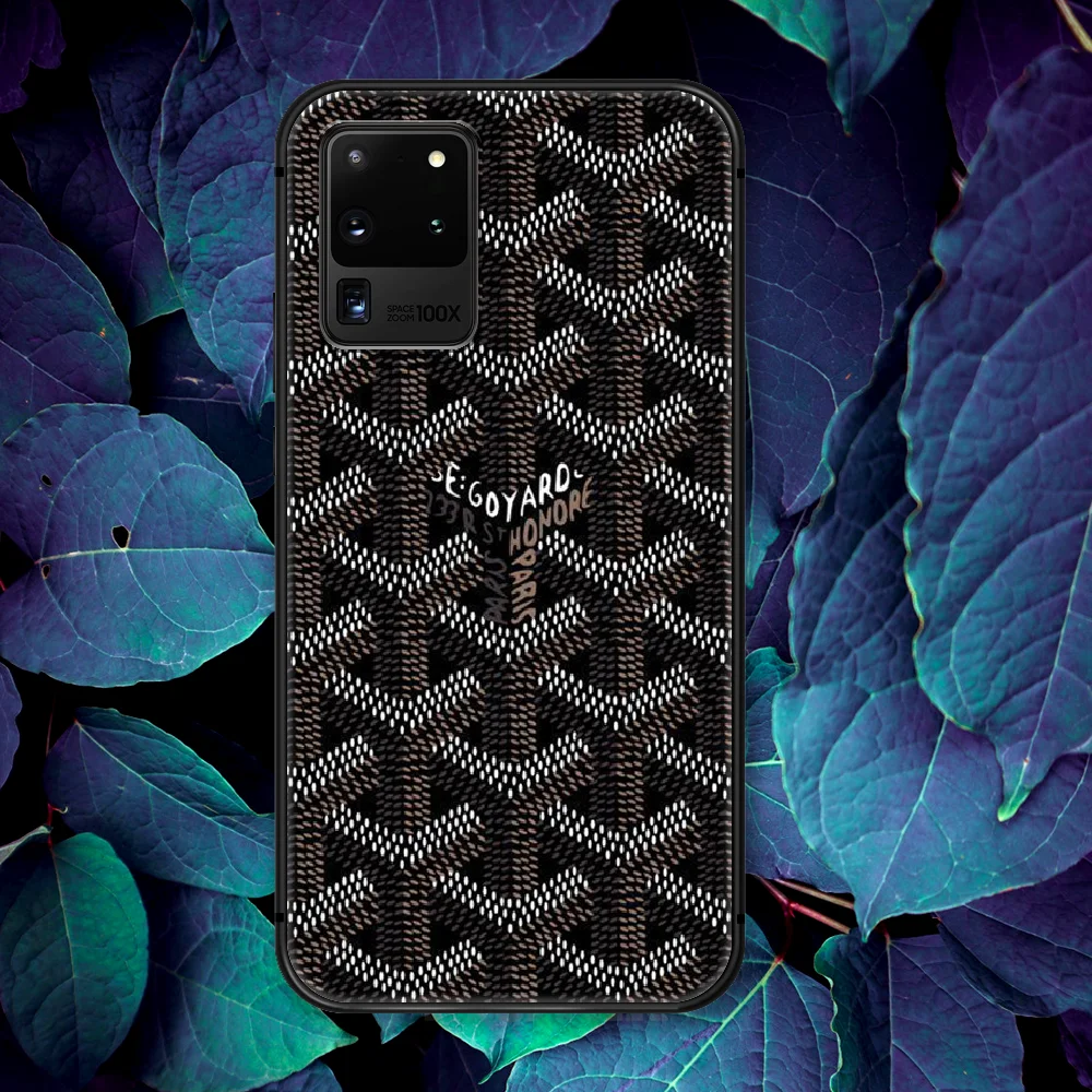 

Goyerd Designs Luxury Brand Phone Case For Samsung Galaxy Note S 8 9 10 20 Plus E Lite Uitra black Cell Luxury Shell Painting