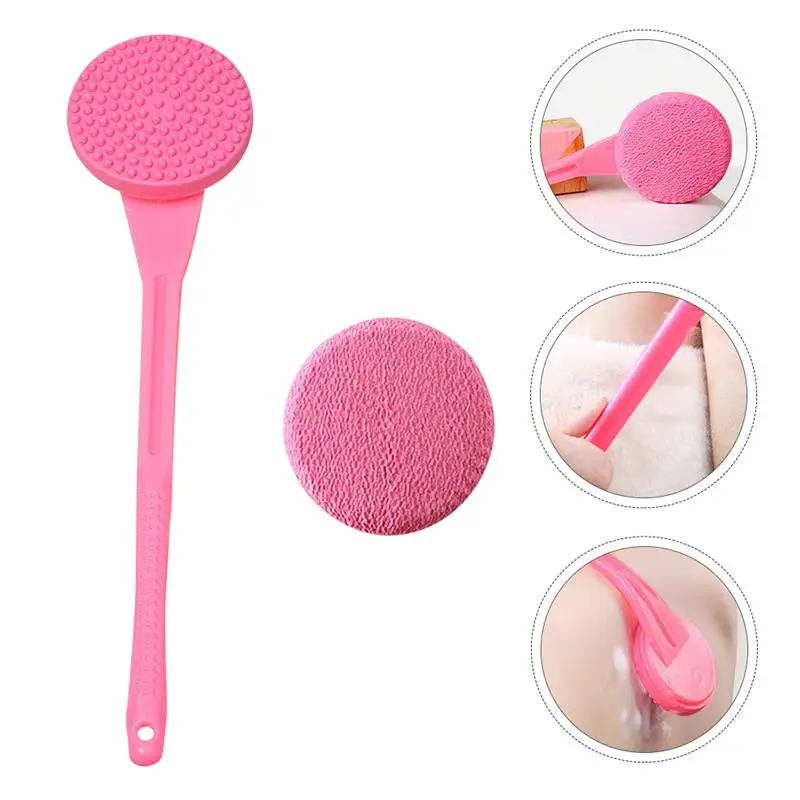 

1 Set of Long Handle Detachable Dual Use Bathing Brush Massage Shower Brush