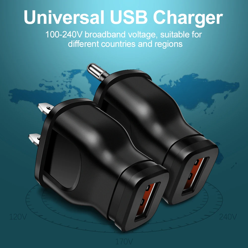 

HTHwish USB Charger Quick Charge Mobile Phone Chargers Fast Charging For iPhone Samsung Xiaomi Huawei Redmi Tablet Wall Adapter