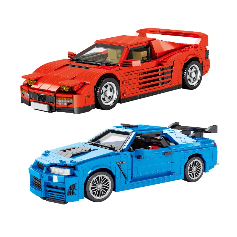 Городской механический гоночный автомобиль модель строительные блоки MOC