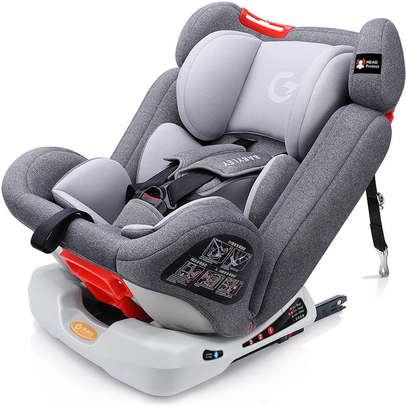Brand Baby Car Safety Seats With ISOFIX Adjustable Child Car Seat 0-12Y Large Angle ComfortInterface Car Safety Seat