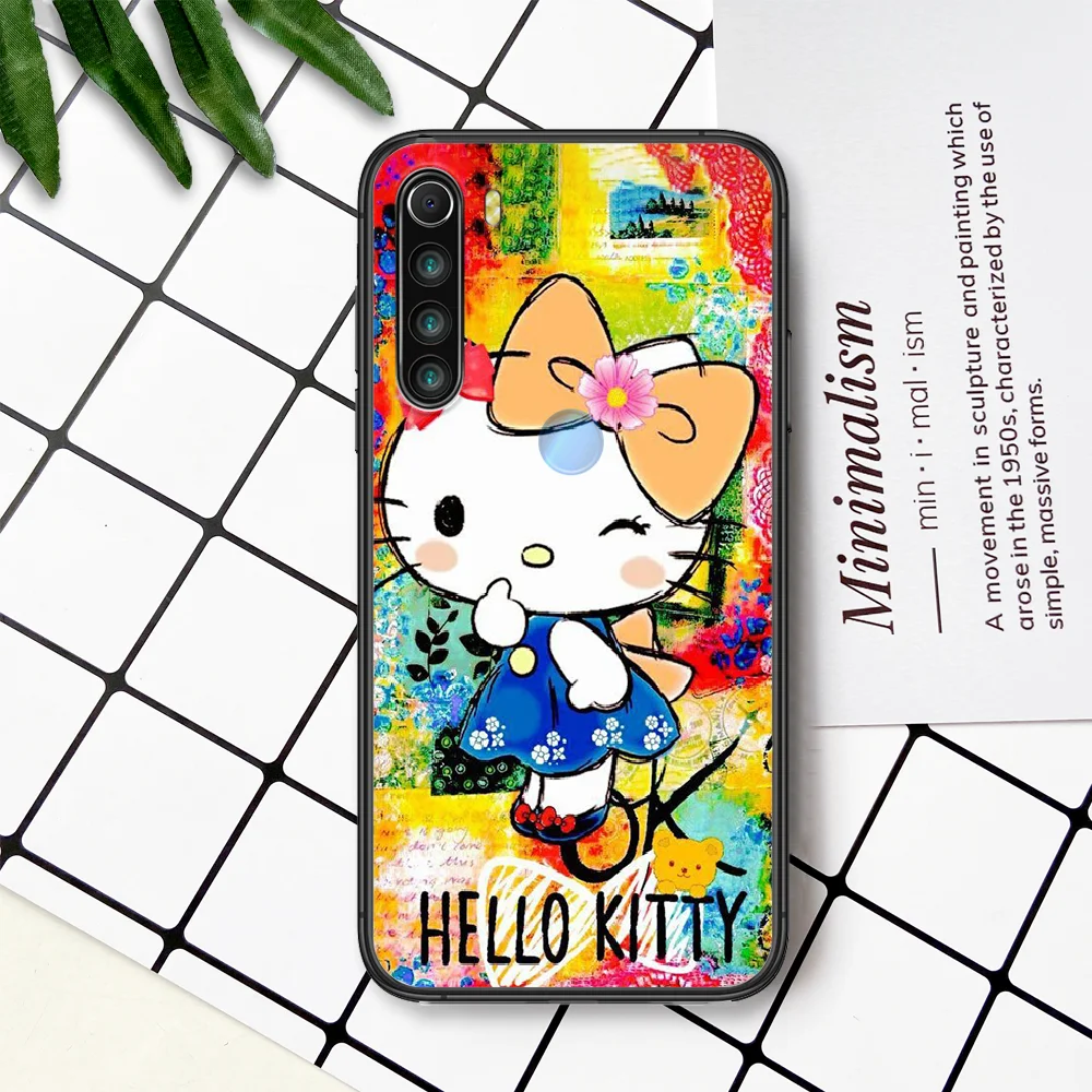 

Cartoon Cute Hellos Kittys Phone Case For Xiaomi Redmi Note 7 8 8T 9 9S 4X 7 7A 9A K30 Pro Ultra black Prime Pretty Cell 3D