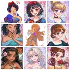 Набор для алмазной вышивки сделай сам, картина из мультфильмов Дисней, принцессы, Ариэль, Эльза, Анна, полный набор для алмазной мозаики, украшение в подарок