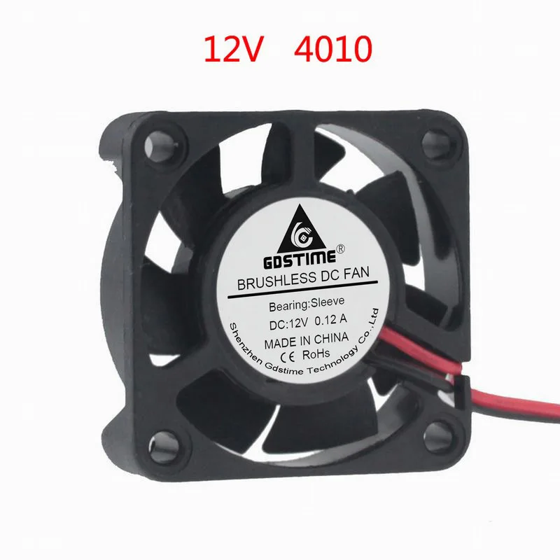 2pcs/lot 40*40*10mm DC5V 12V 24V sleeve bearing 4cm 4010 cooling fan brushless axial | Инструменты