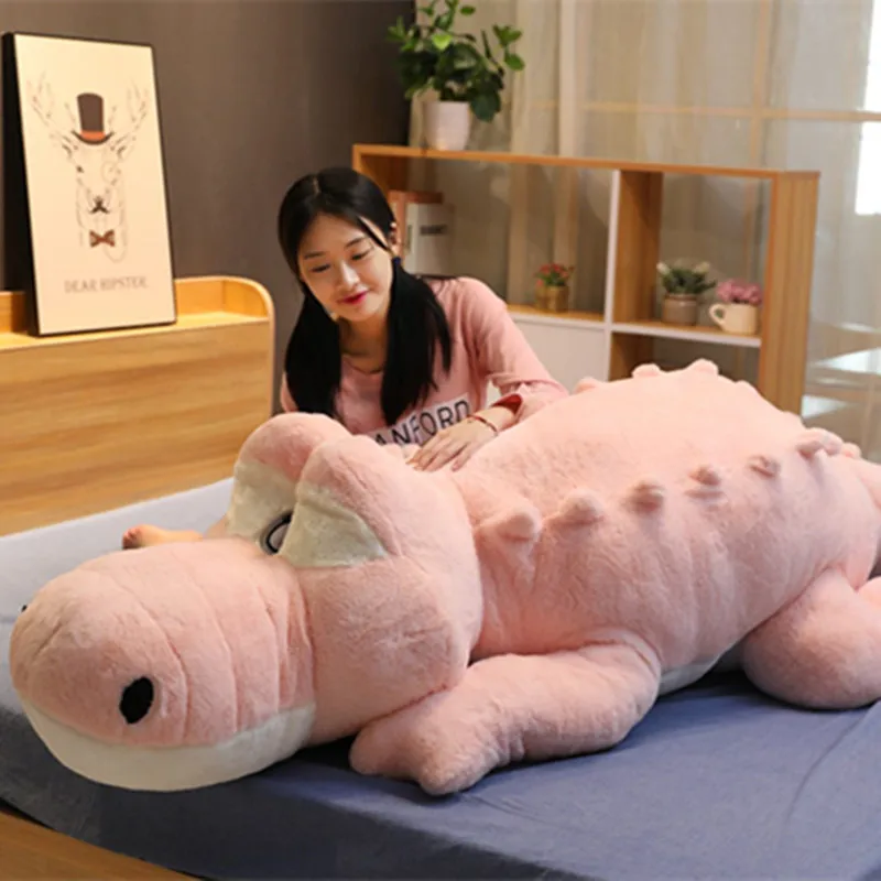 

1pc 150CM Big Size Lying Crocodile Plush Pillow Mat Plush Crocodile Soft Stuffed Animal Toy Cartoon Plush Dolls Kids Girl Gift 1