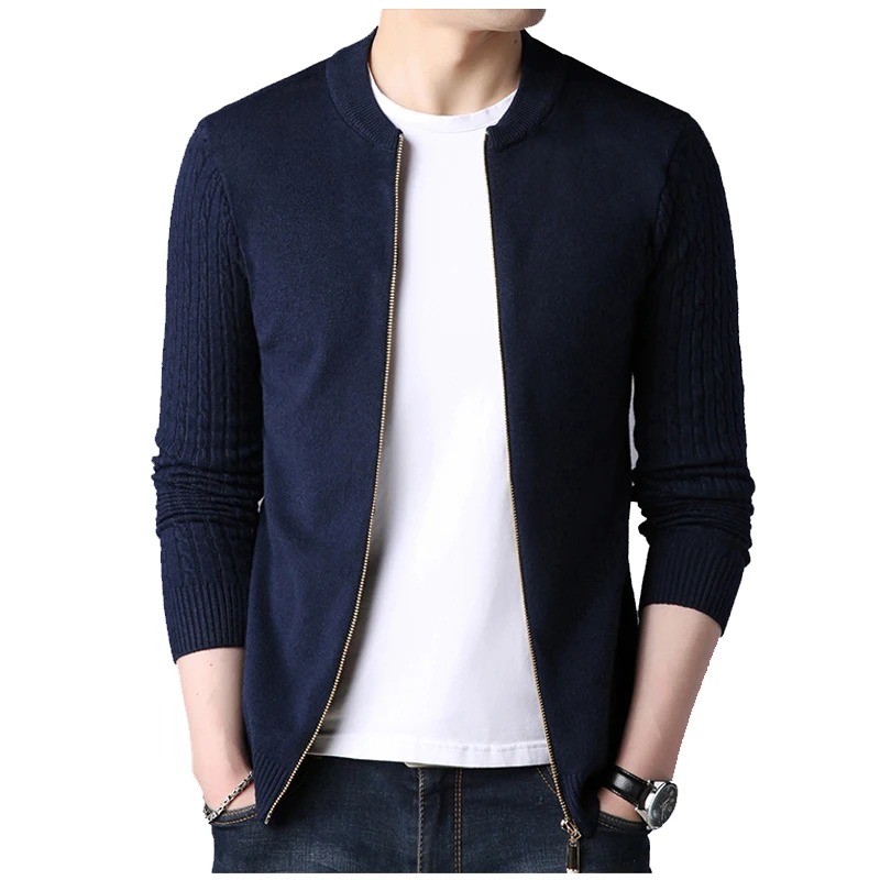 Свитер мужской кардиган Blusa de frio Masculino однотонный Повседневный трикотажный
