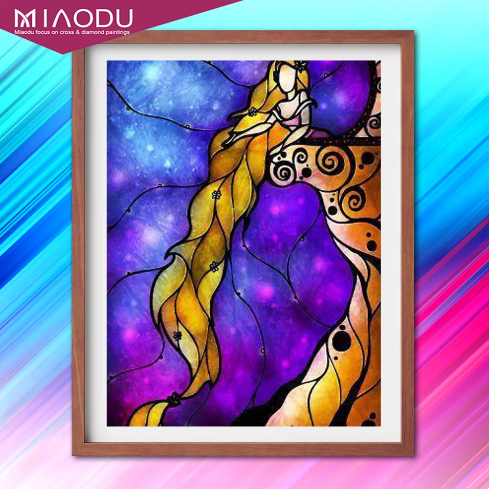 

Stained Glass Disney Rapunzel Cartoon Painting Diamond Embroidery 5D Diamond Painting Diamond Painting Kits Diamond Wall Arts
