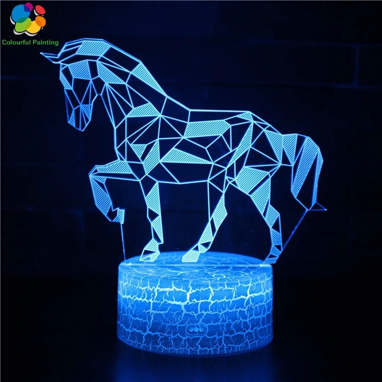 Пульт дистанционного управления животное слон лошадь 3D свет светодиодный