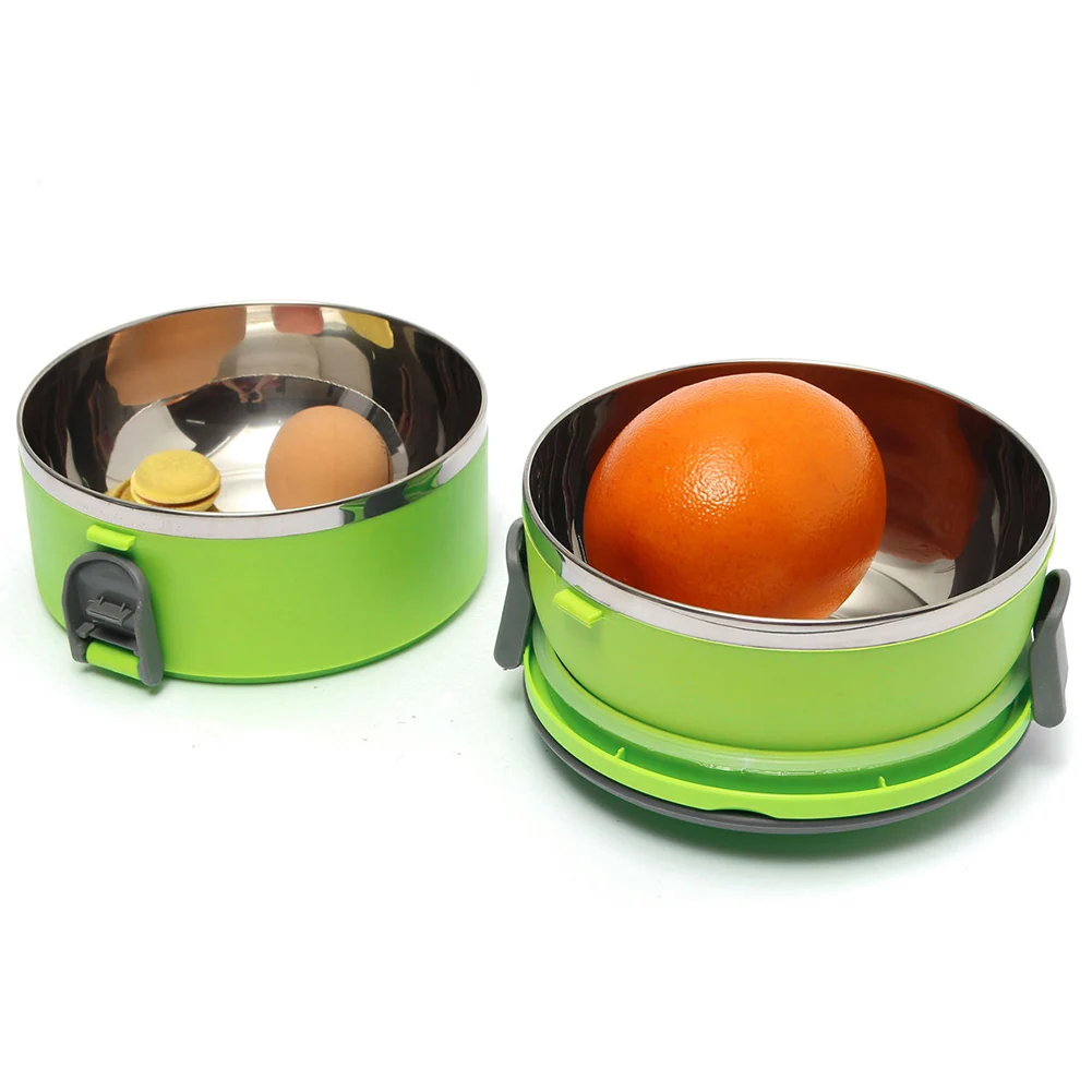 

2 Layers Stainless Steel Insulated Lunch Box Bento Food Picnic Container Leakproof Storage Carrier DTT88