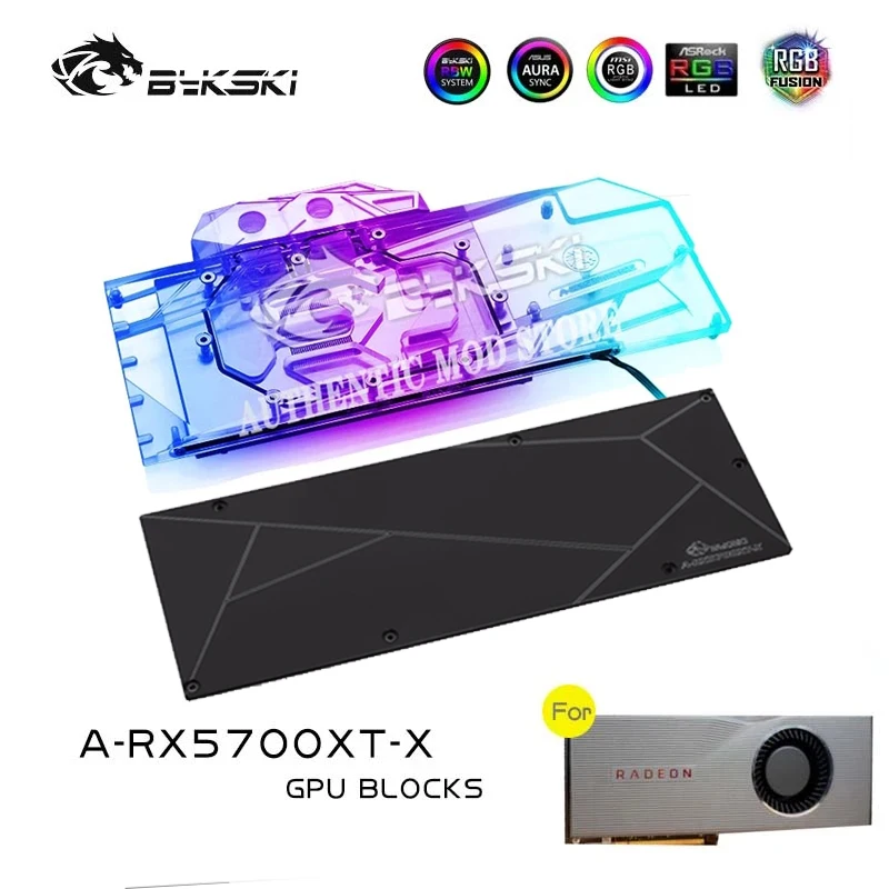 

Bykski A-RX5700XT-X,GPU Water Block For AMD RADEON RX5700XT/5700 Founder Edition Series Graphics Card.VGA Block,GPU Cooler