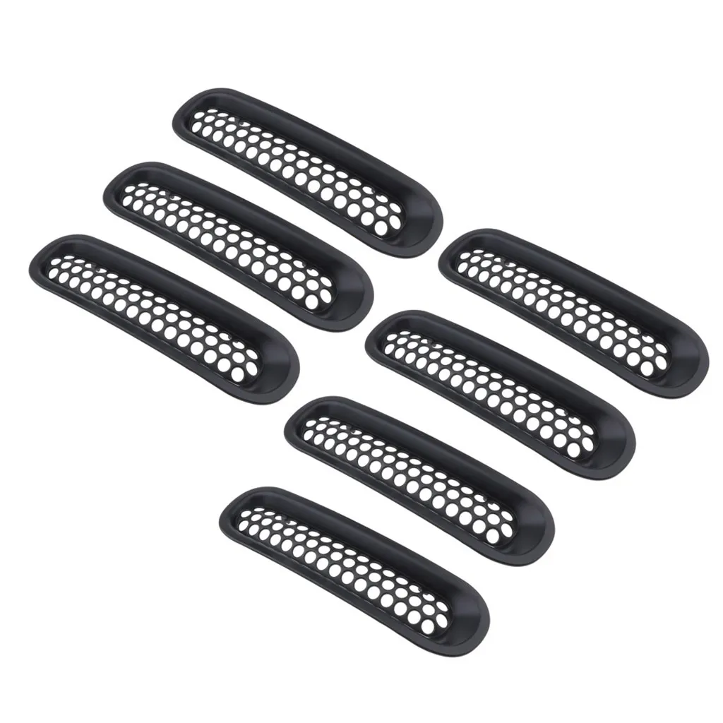 

7 Pieces Grille Cover Insert ABS Grill Protection Cover Trim Strip