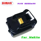 Новинка, 14,4 В, 8000 мА  ч, для Makita BL1430, перезаряжаемая литий-ионная батарея LXT200, BL1415, 194558-0, 194559-8, Бесплатная доставка + зарядное устройство