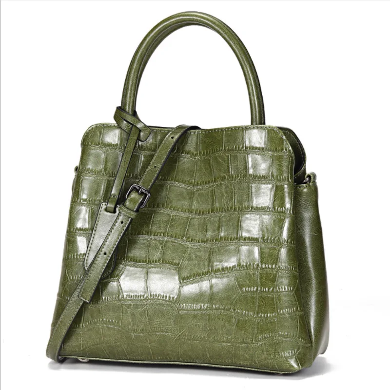 

Fashion Genuine Cow Leather Women Bag 2021 Winter Simple Large Capacity Luxury Handbag Leisure Solid Color Female Shoulder Bags