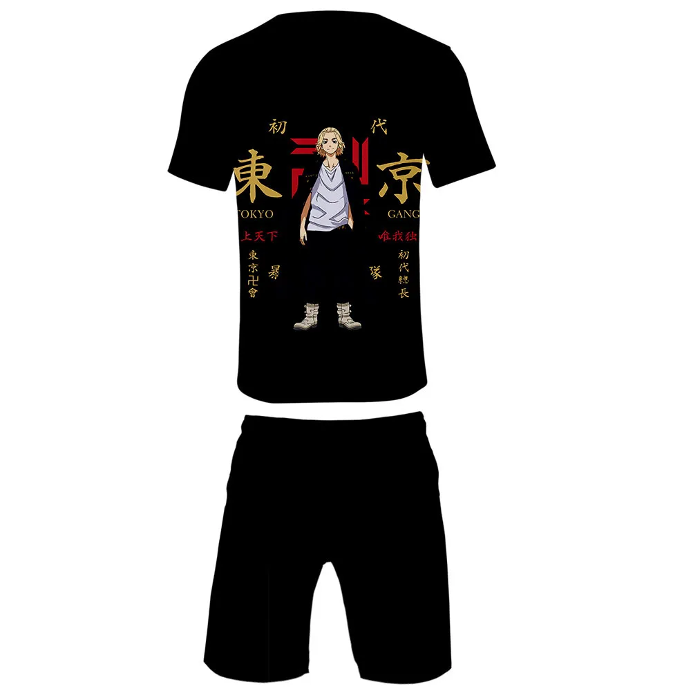 

2021 Tokyo Avenger 3D Shorts T-shirt set Men/women Fashion Harajuku 3D Print Summer Tokyo Avenger Men's Shorts t shirt set