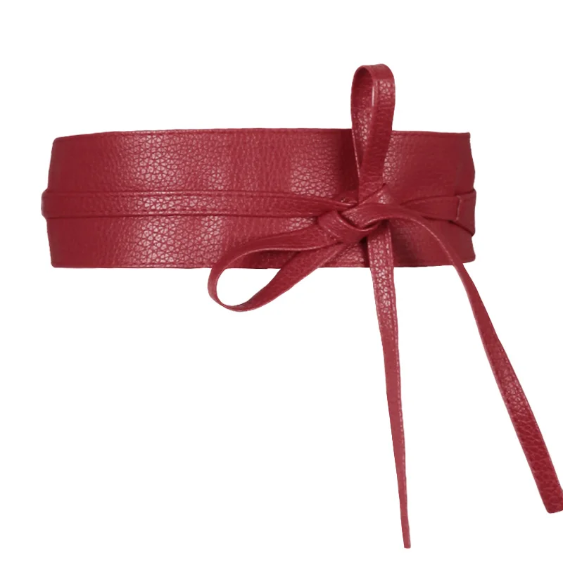 Женский широкий пояс из искусственной кожи с Оби один размер | Аксессуары для