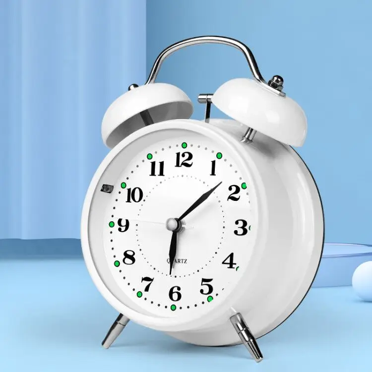 Винтажный бесшумный Настольный Будильник Повтор Черный дорожный студенческий