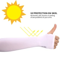 1 pair ice arm sleeves outdoor camping sports fabric breathable uv protection for men women cycling fishing running arm cover