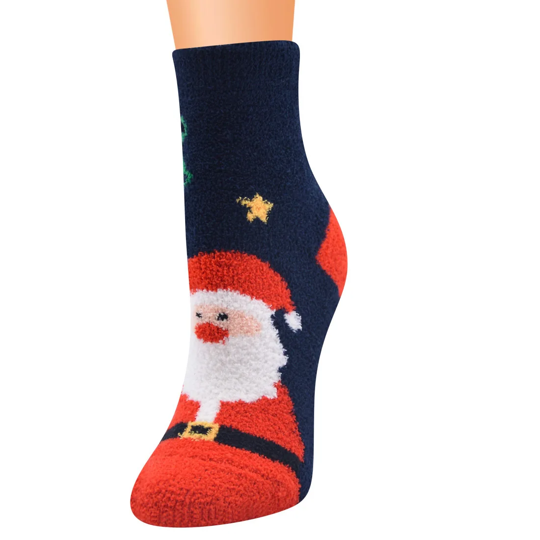 Christmas Stockings Women's Christmas Sock 10 PAIRS Coral Velvet Santa Claus Stockings Christmas Women's Sock